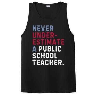 Never Underestimate A Public School Teacher PosiCharge Competitor Tank