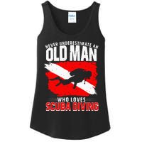 Never Underestimate An Old Man Diver Gift Scuba Diving Ladies Essential Tank