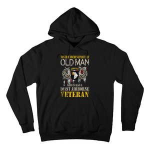 Never Underestimate An Old Man 101st Airborne Veteran Gift Hoodie