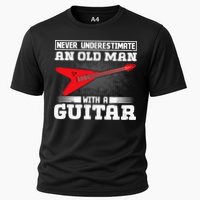 Never Underestimate An Old Man With A Guitar Cooling Performance Crew T-Shirt