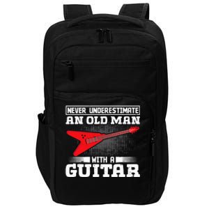 Never Underestimate An Old Man With A Guitar Impact Tech Backpack