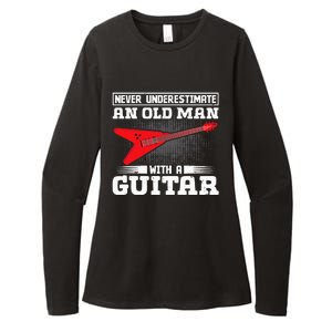 Never Underestimate An Old Man With A Guitar Womens CVC Long Sleeve Shirt