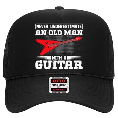Never Underestimate An Old Man With A Guitar Trucker Hat