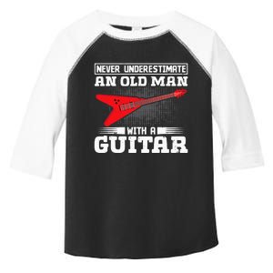 Never Underestimate An Old Man With A Guitar Toddler Fine Jersey T-Shirt