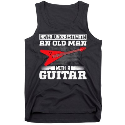 Never Underestimate An Old Man With A Guitar Tank Top
