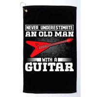 Never Underestimate An Old Man With A Guitar Golf Towel