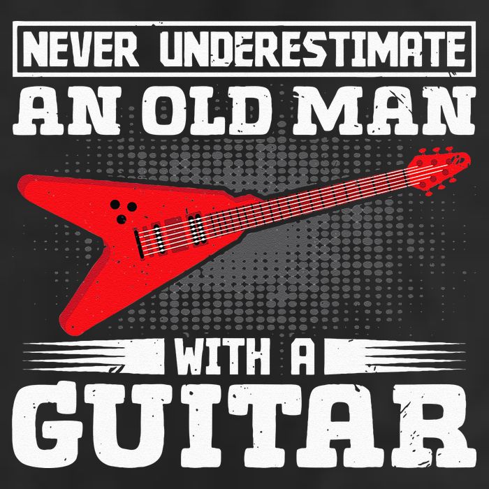 Never Underestimate An Old Man With A Guitar Golf Towel