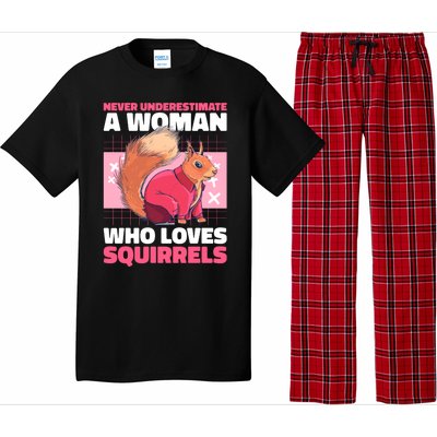 Never Underestimate A Who Loves Squirrels Gift Pajama Set