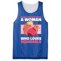 Never Underestimate A Who Loves Squirrels Gift Mesh Reversible Basketball Jersey Tank