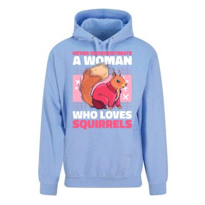 Never Underestimate A Who Loves Squirrels Gift Unisex Surf Hoodie