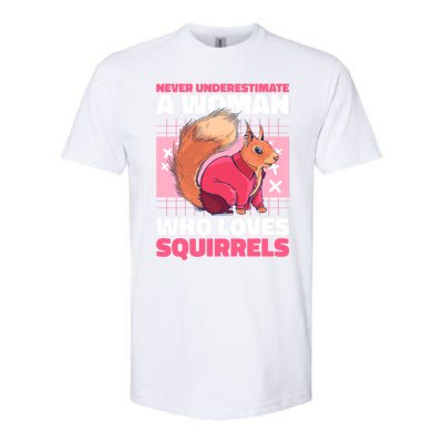 Never Underestimate A Who Loves Squirrels Gift Softstyle CVC T-Shirt