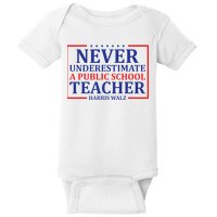 Never Underestimate A Public School Teacher Harris Waltz Baby Bodysuit