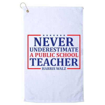 Never Underestimate A Public School Teacher Harris Waltz Golf Towel