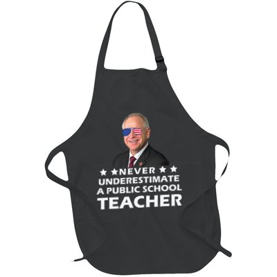 Never Underestimate A Public School Teacher Tim Walz 2024 Apron