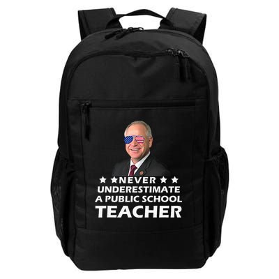 Never Underestimate A Public School Teacher Tim Walz 2024 Backpack