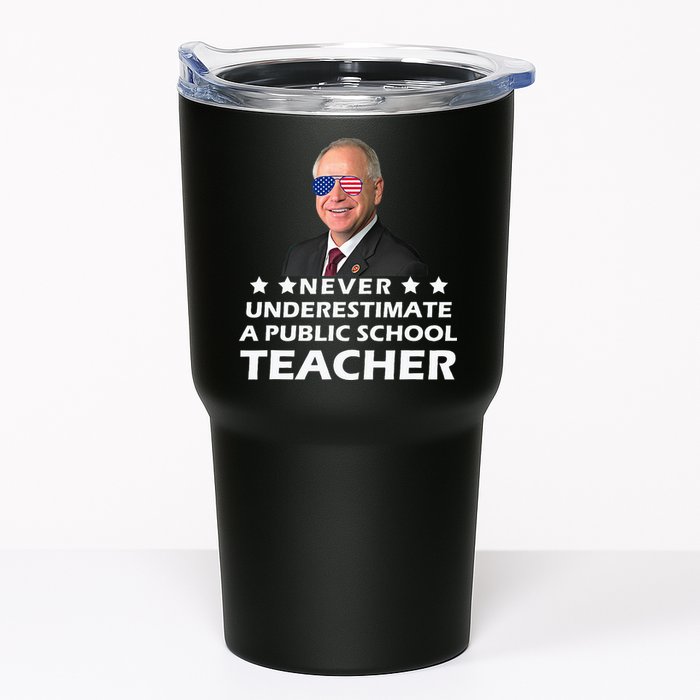 Never Underestimate A Public School Teacher Tim Walz 2024 Tumbler