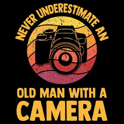 Never Underestimate An Old Man With A Camera Photography T-Shirt