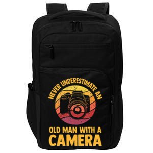 Never Underestimate An Old Man With A Camera Photography Impact Tech Backpack