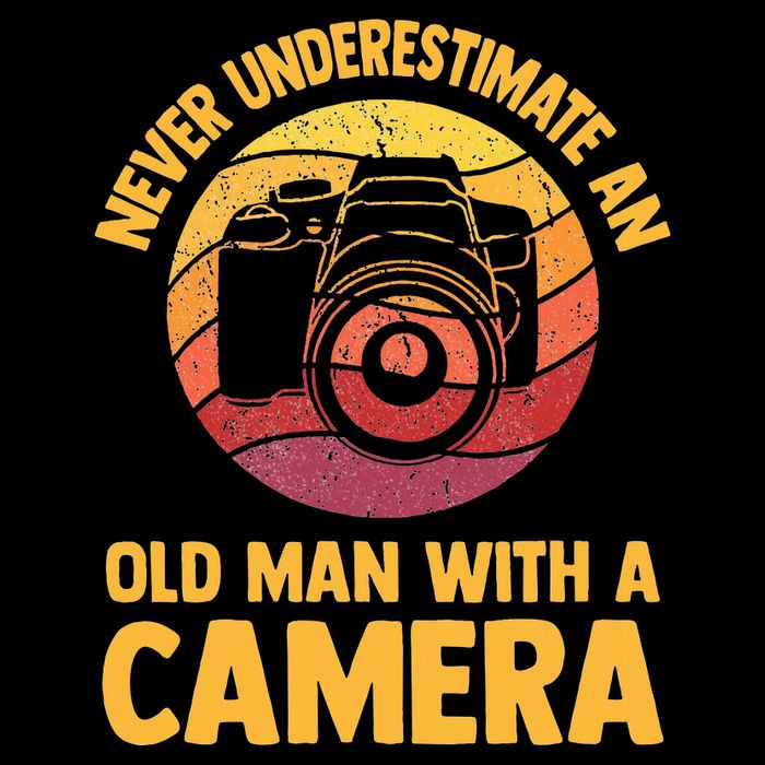 Never Underestimate An Old Man With A Camera Photography Bucket Hat