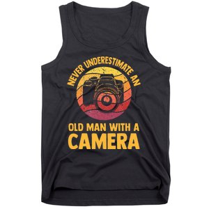 Never Underestimate An Old Man With A Camera Photography Tank Top