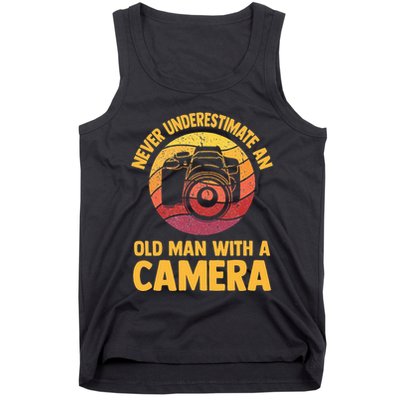 Never Underestimate An Old Man With A Camera Photography Tank Top