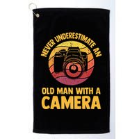 Never Underestimate An Old Man With A Camera Photography Golf Towel