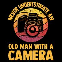 Never Underestimate An Old Man With A Camera Photography Zip Tote Bag