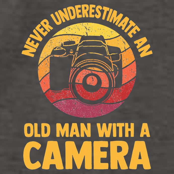Never Underestimate An Old Man With A Camera Photography Vector Backpack