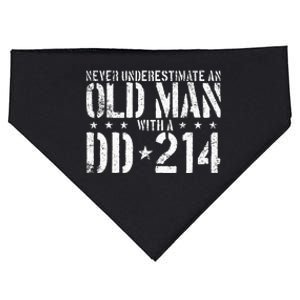 Never Underestimate An Old Man With A Dd214 Alumni USA-Made Doggie Bandana