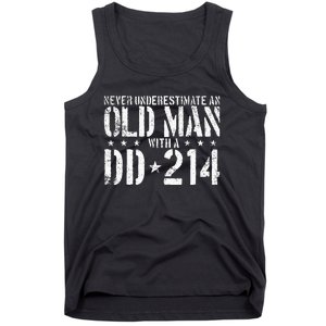 Never Underestimate An Old Man With A Dd214 Alumni Tank Top