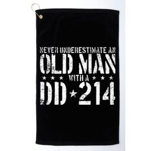 Never Underestimate An Old Man With A Dd214 Alumni Platinum Collection Golf Towel