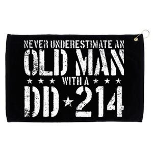 Never Underestimate An Old Man With A Dd214 Alumni Grommeted Golf Towel