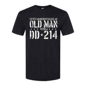 Never Underestimate An Old Man With A Dd214 Alumni Softstyle CVC T-Shirt