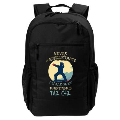 Never Underestimate An Old Man Who Knows Tai Chi Daily Commute Backpack