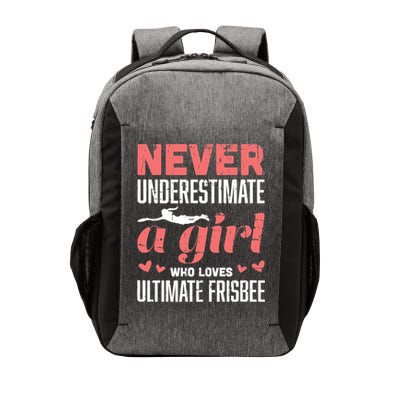 Never Underestimate A Girl Who Loves Ultimate Frisbee Vector Backpack