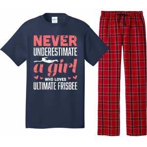 Never Underestimate A Girl Who Loves Ultimate Frisbee Pajama Set