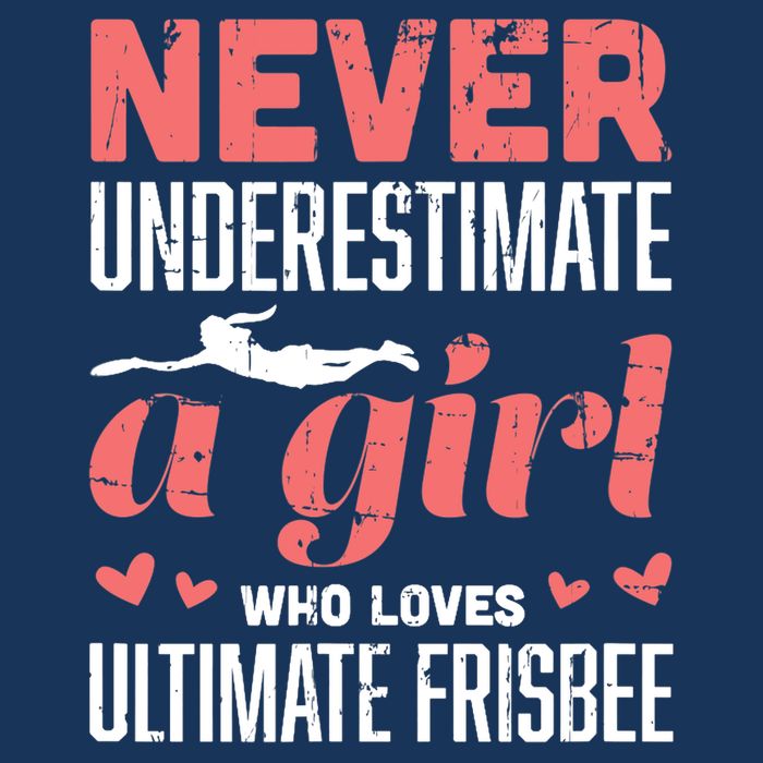 Never Underestimate A Girl Who Loves Ultimate Frisbee 16 in Basic Backpack