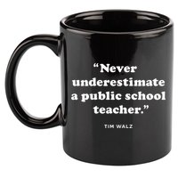 Never Underestimate A Public School Teacher Coach Quote 11oz C Handle Ceramic Mug
