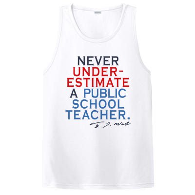 Never Underestimate A Public School Teacher Coach Quote PosiCharge Competitor Tank