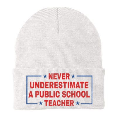 Never Underestimate A Public School Teacher Knit Cap Winter Beanie