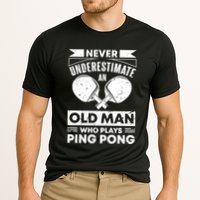 Never Underestimate An Old Funny Ping Pong Dad Joke Gift Cooling Performance Crew T-Shirt