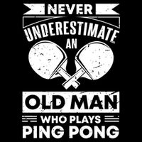 Never Underestimate An Old Funny Ping Pong Dad Joke Gift Cooling Performance Crew T-Shirt