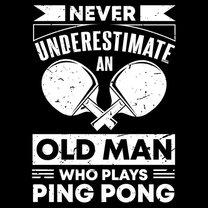 Never Underestimate An Old Funny Ping Pong Dad Joke Gift Cooling Performance Crew T-Shirt