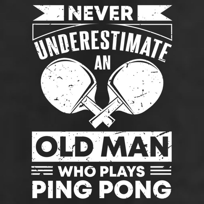 Never Underestimate An Old Funny Ping Pong Dad Joke Gift Adult Drive Performance Visor