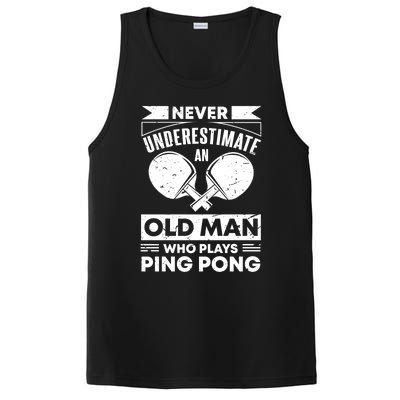 Never Underestimate An Old Funny Ping Pong Dad Joke Gift PosiCharge Competitor Tank