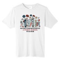 Never Underestimate A Public School Teacher Harris Walz 2024 Tall Fusion ChromaSoft Performance T-Shirt