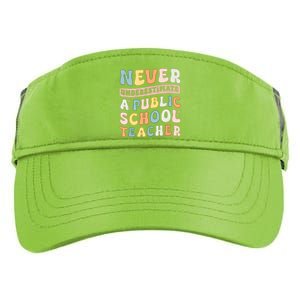 Never Underestimate A Public School Teacher Adult Drive Performance Visor