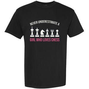 Never Underestimate A Who Loves Chess Garment-Dyed Heavyweight T-Shirt