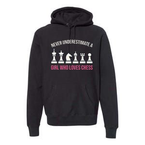 Never Underestimate A Who Loves Chess Premium Hoodie