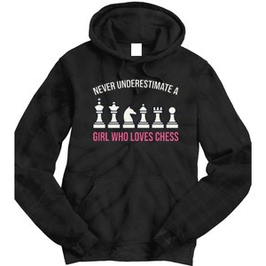 Never Underestimate A Who Loves Chess Tie Dye Hoodie